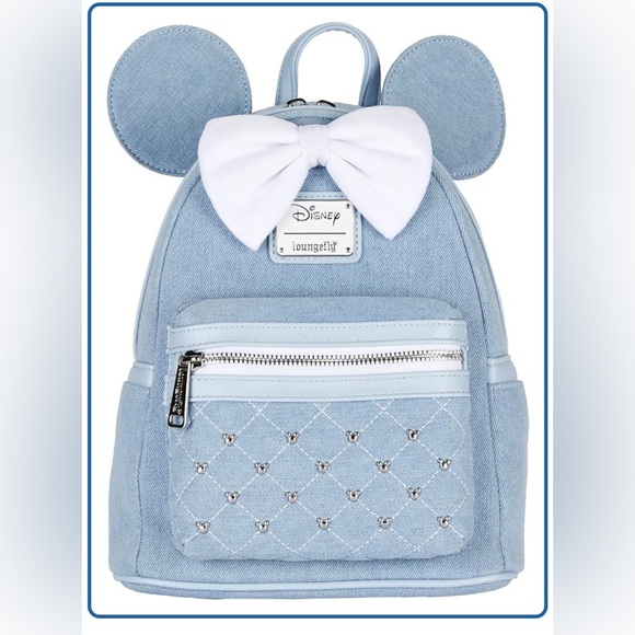 24HR DROP ⬇️ Loungefly denim Minnie Mouse backpack
